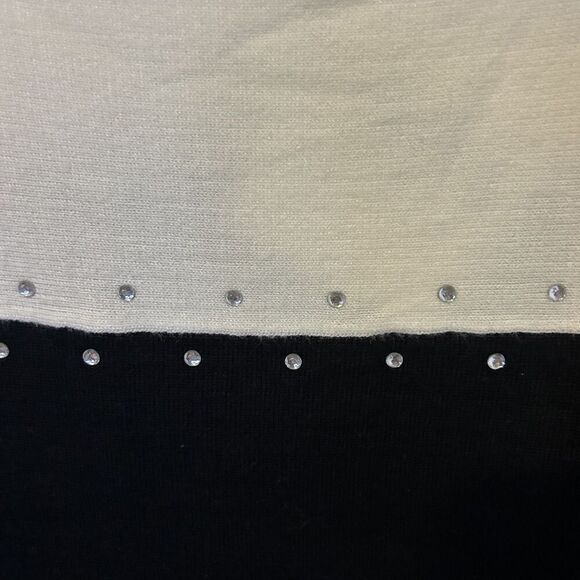 Bob Mackie Sweater Womens 3X Wearable Art Rhinestone Pullover Colorblock mature - Picture 6 of 10